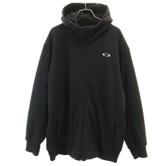 OAKLEY Long Sleeve Zip Oversized Charcoal Gray Hoodie Size 2XL