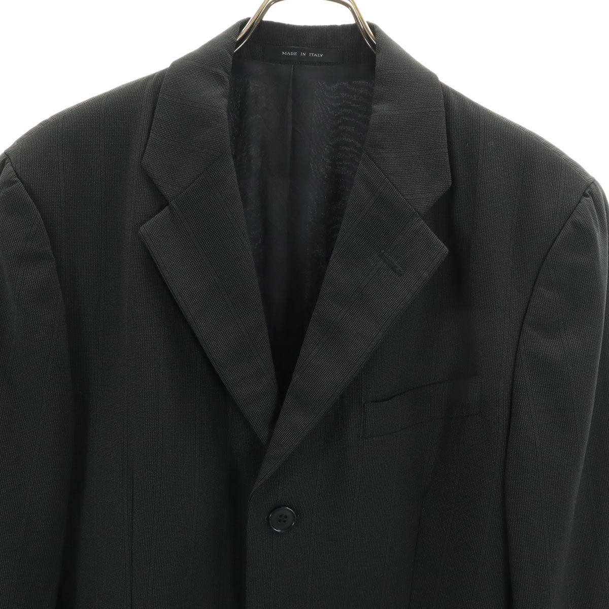 Emporio Armani 90s Italian Stripe Suit Black Size 46