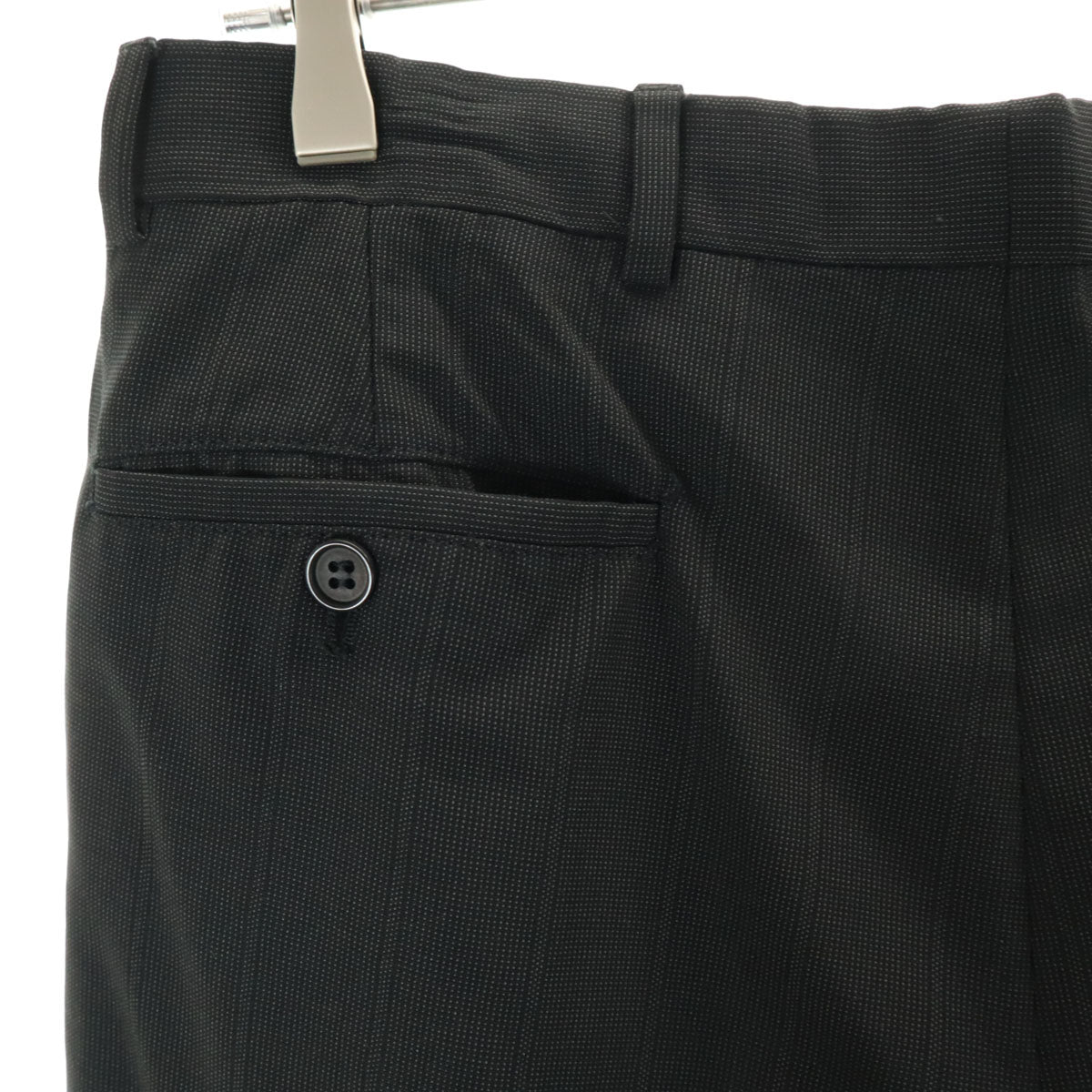 Emporio Armani 90s Italian Stripe Suit Black Size 46