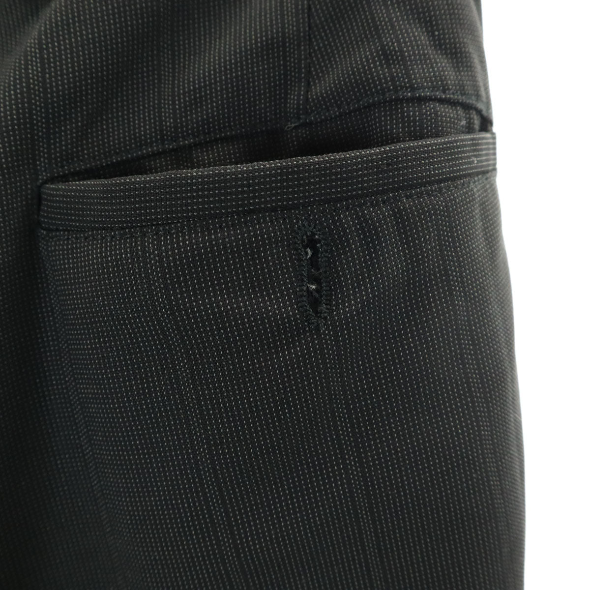 Emporio Armani 90s Italian Stripe Suit Black Size 46