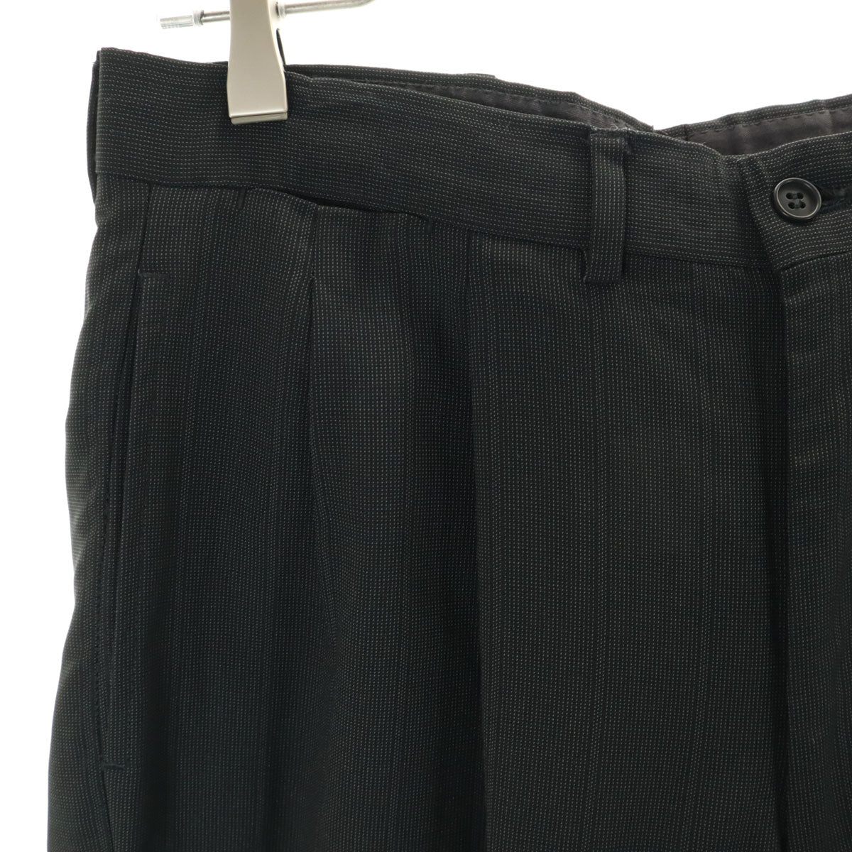 Emporio Armani 90s Italian Stripe Suit Black Size 46