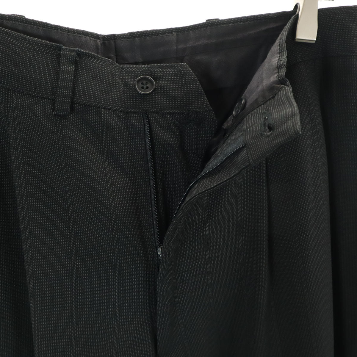 Emporio Armani 90s Italian Stripe Suit Black Size 46