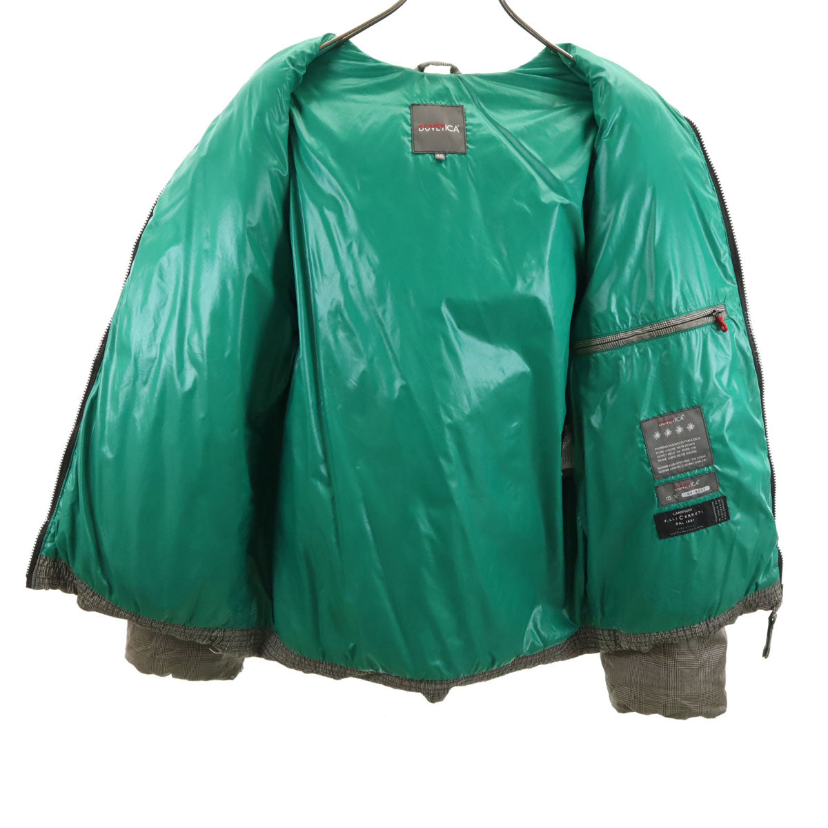 DUVETICA SHIPS Collab Bulgaria Glen Check Down Jacket Size M