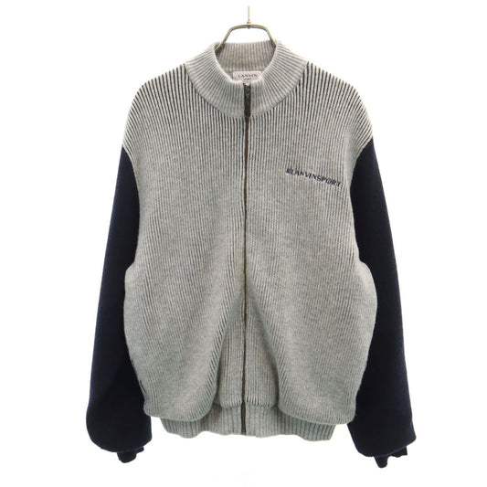 LANVIN SPORT Back Logo Knit Jacket Gray Size M