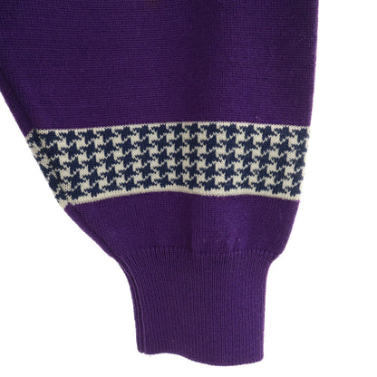 Christian Dior SPORTS 90s Houndstooth Sweater Purple Size M
