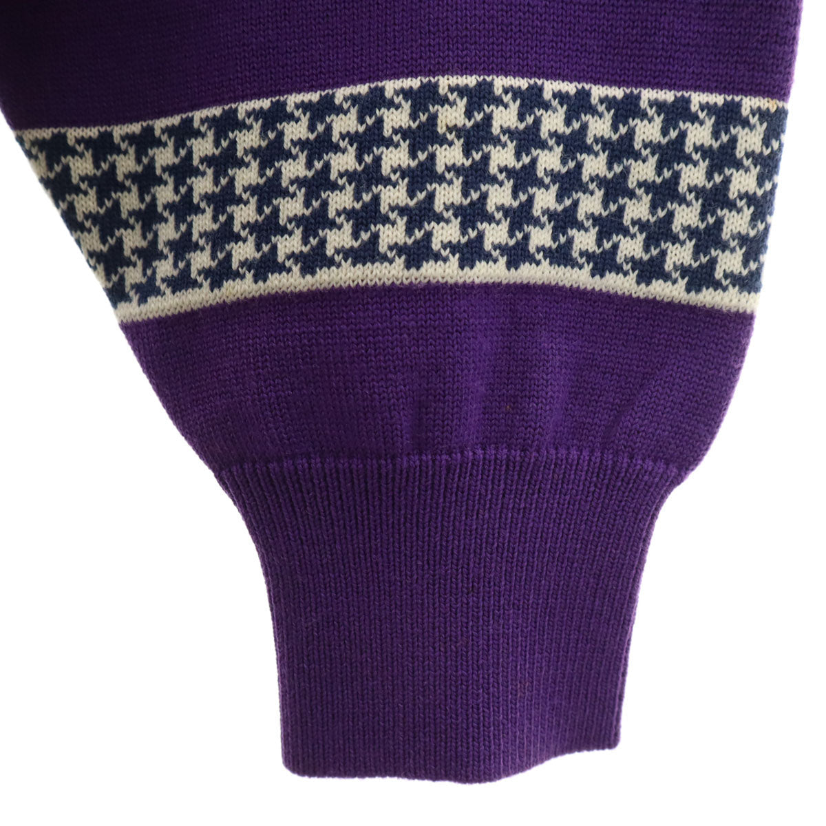 Christian Dior SPORTS 90s Houndstooth Sweater Purple Size M