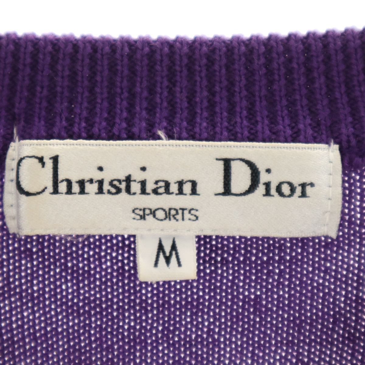 Christian Dior SPORTS 90s Houndstooth Sweater Purple Size M