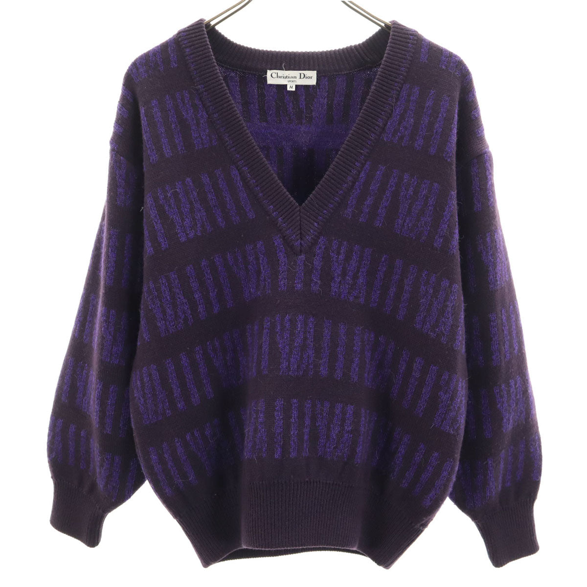 Christian Dior SPORTS 90s All-Over Sweater Purple Size M
