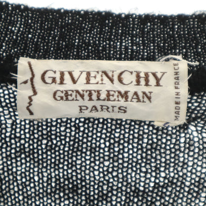 GIVENCHY GENTLEMAN 80s 90s Plaid V-Neck Sweater Black Size M