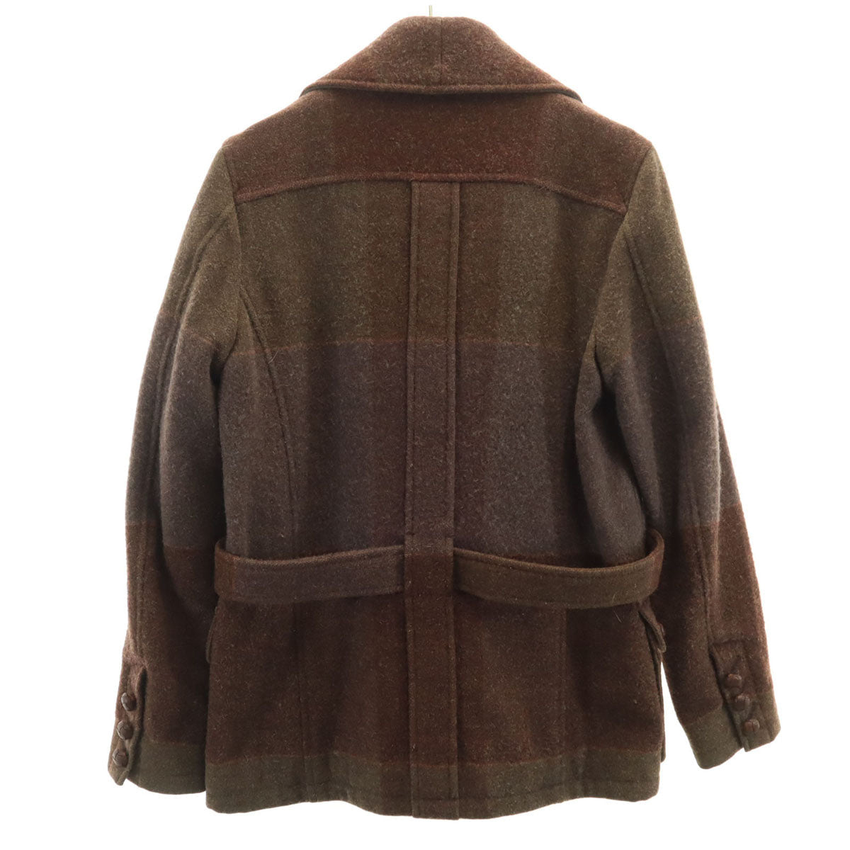 SHAREEF Wool Jacket w/ Covered Buttons Brown Size 1