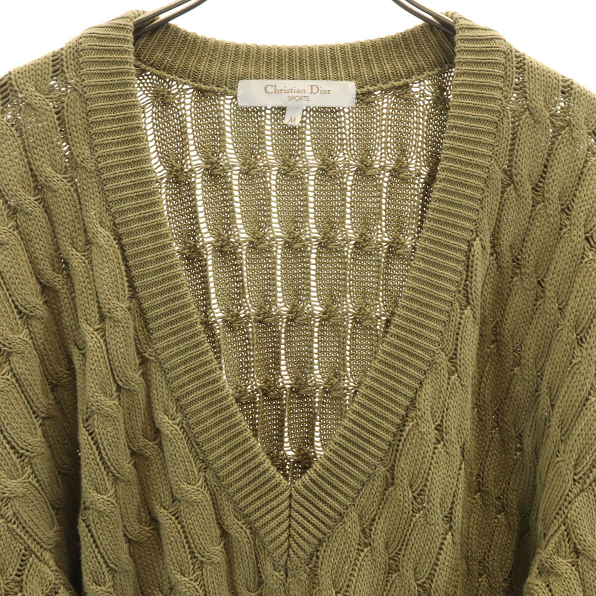 Christian Dior SPORTS 90s V-Neck Sweater Olive Size M
