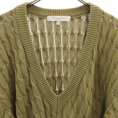 Christian Dior SPORTS 90s V-Neck Sweater Olive Size M