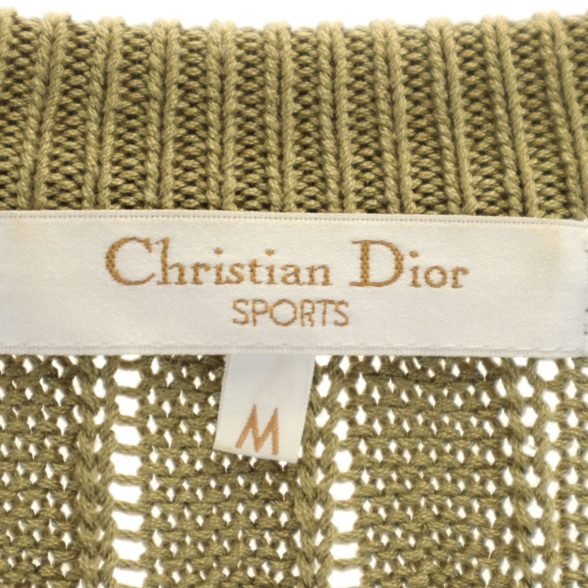 Christian Dior SPORTS 90s V-Neck Sweater Olive Size M