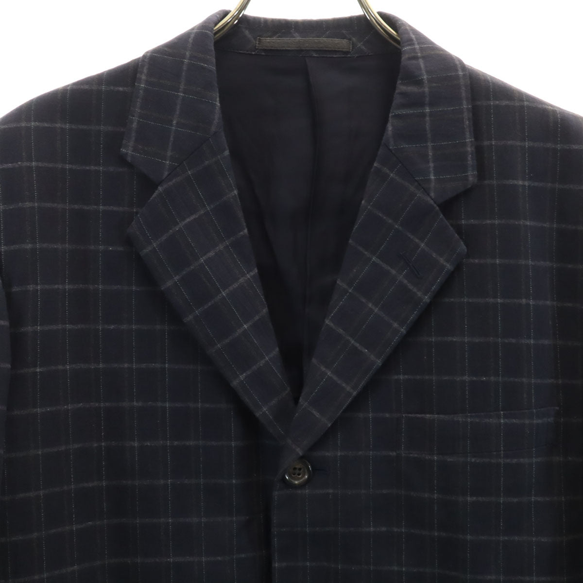 COMME des GARCONS HOMME 90s Vintage Check Blazer Navy Size S