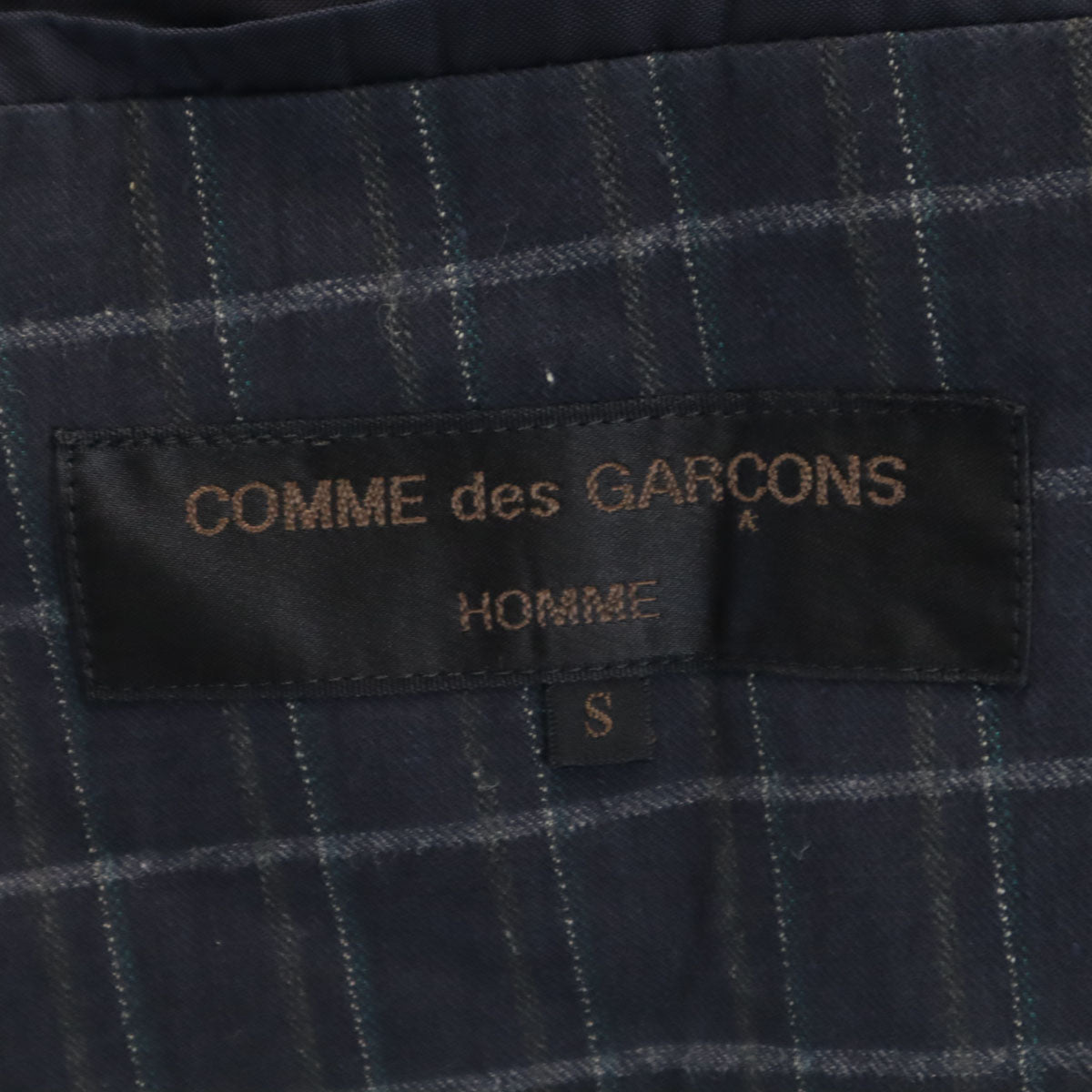 COMME des GARCONS HOMME 90s Vintage Check Blazer Navy Size S