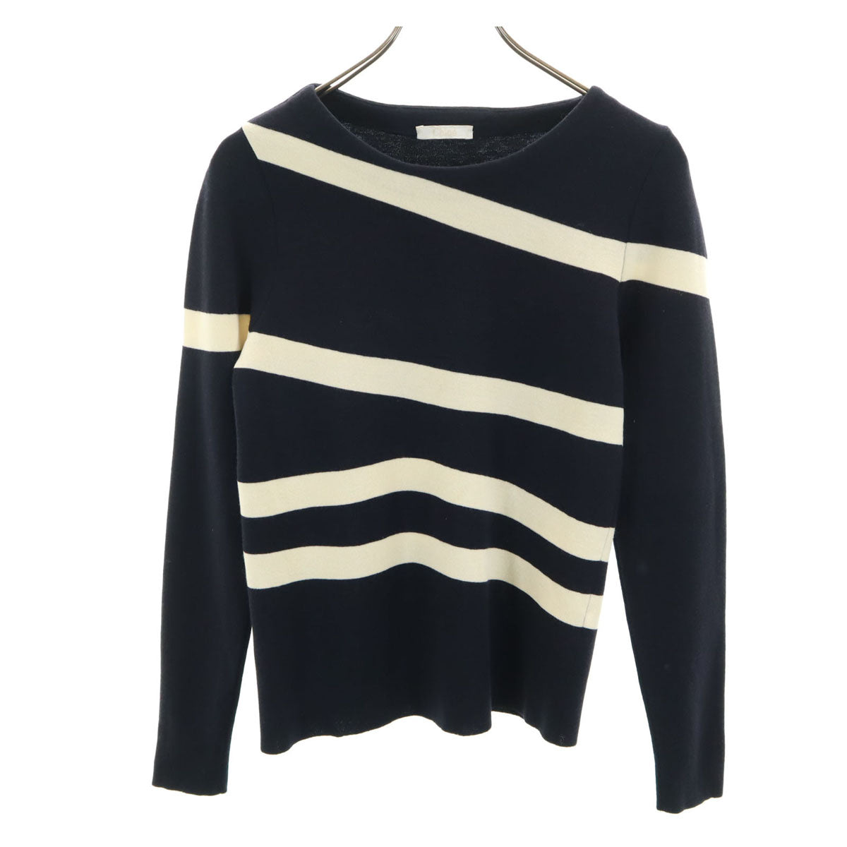 Chloe Italian Made Long Sleeve Sweater Navy Size XS