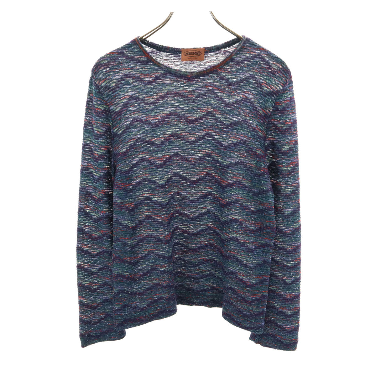 Missoni 90s Italian Long Sleeve Multi Knit Sweater Size S