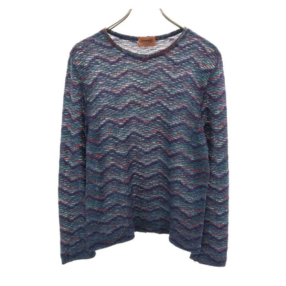 Missoni 90s Italian Long Sleeve Multi Knit Sweater Size S
