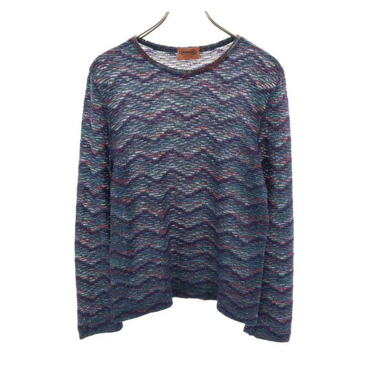 Missoni 90s Italian Long Sleeve Multi Knit Sweater Size S