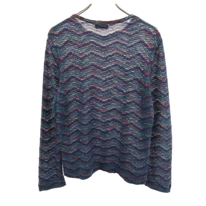 Missoni 90s Italian Long Sleeve Multi Knit Sweater Size S