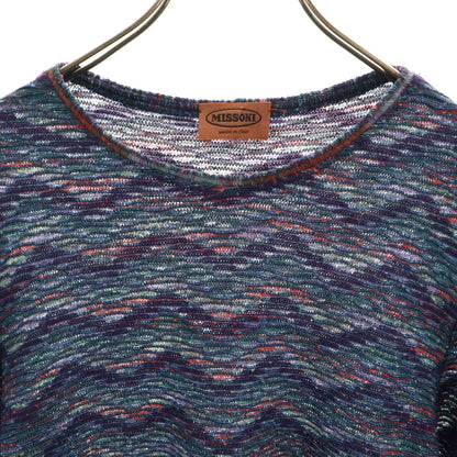 Missoni 90s Italian Long Sleeve Multi Knit Sweater Size S