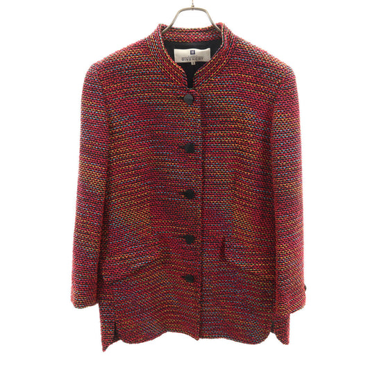 GIVENCHY 90s Fancy Tweed Jacket Red Size 46