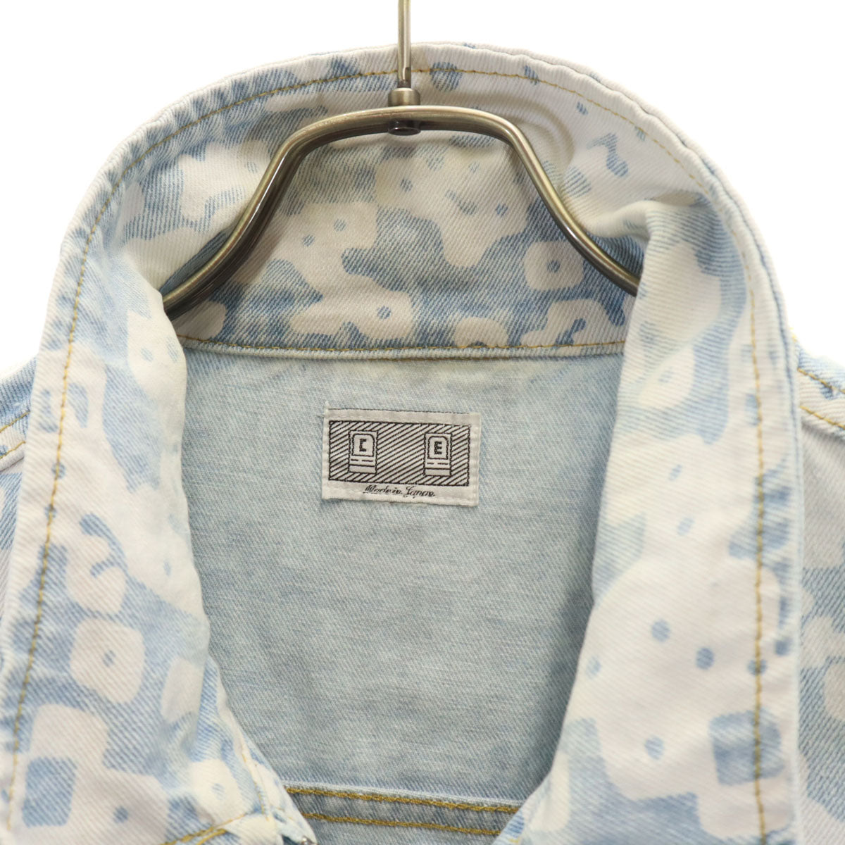 C.E Made in Japan All-Over Pattern Denim Ice Blue Jacket