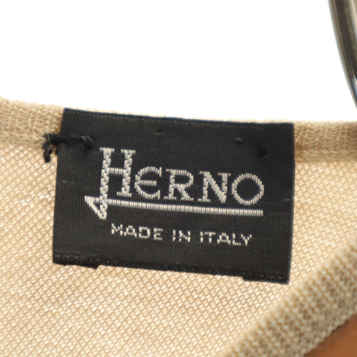 Herno Cashmere Silk Blend Scarf Pattern Sweater Size 40