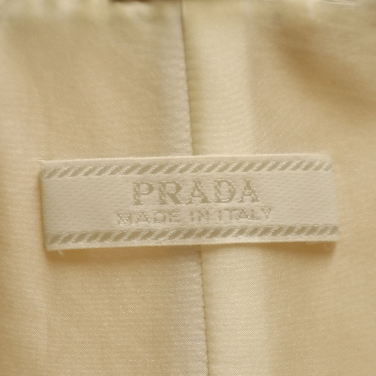 PRADA Italian Beige Spring Balmacaan Coat Size 44