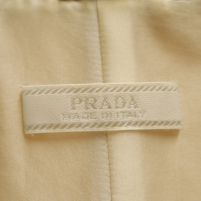 PRADA Italian Beige Spring Balmacaan Coat Size 44
