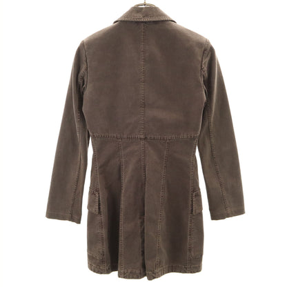 CHANEL Cotton Jacket Brown Size 34