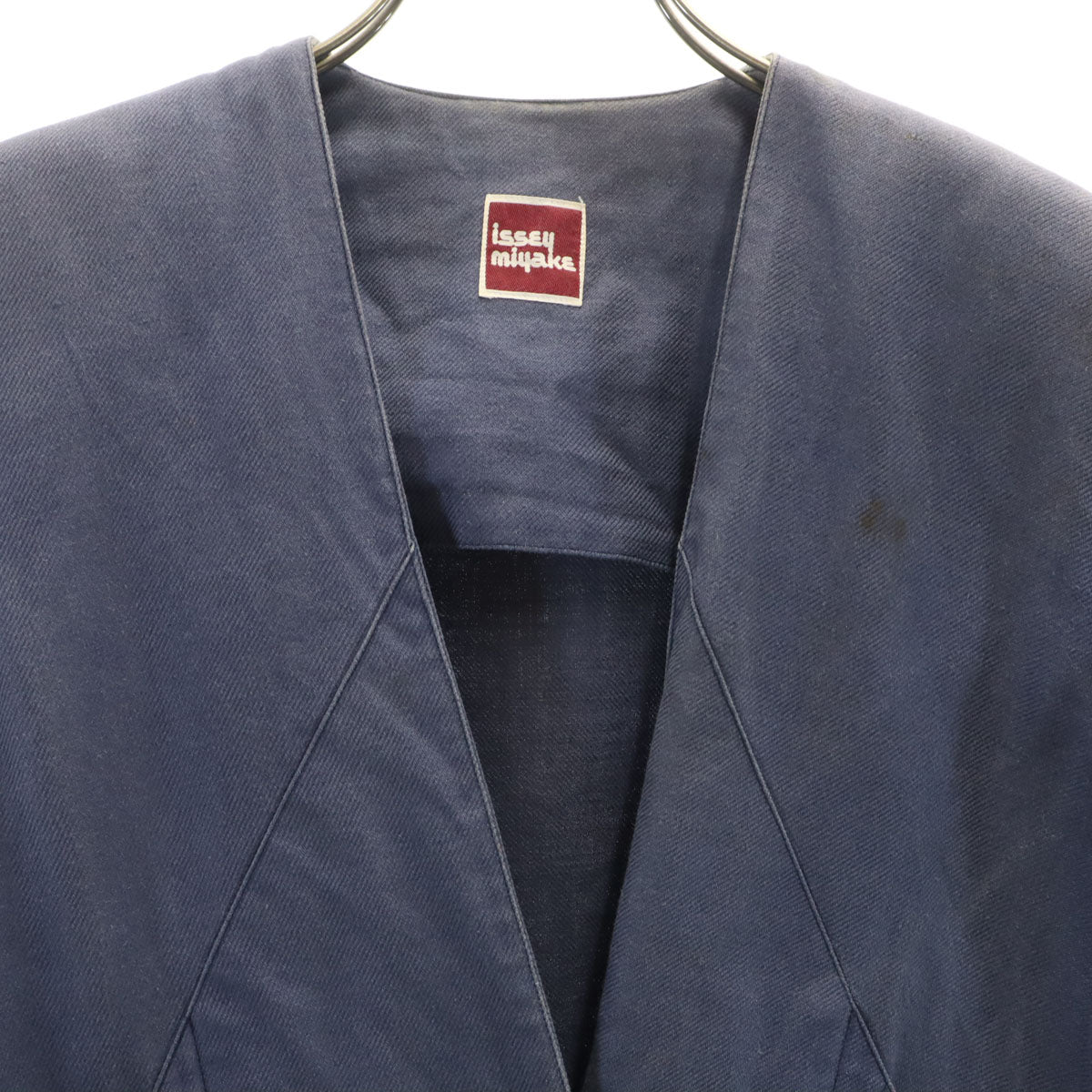 ISSEY MIYAKE 70s Vintage Linen Jacket Navy Size JP 9