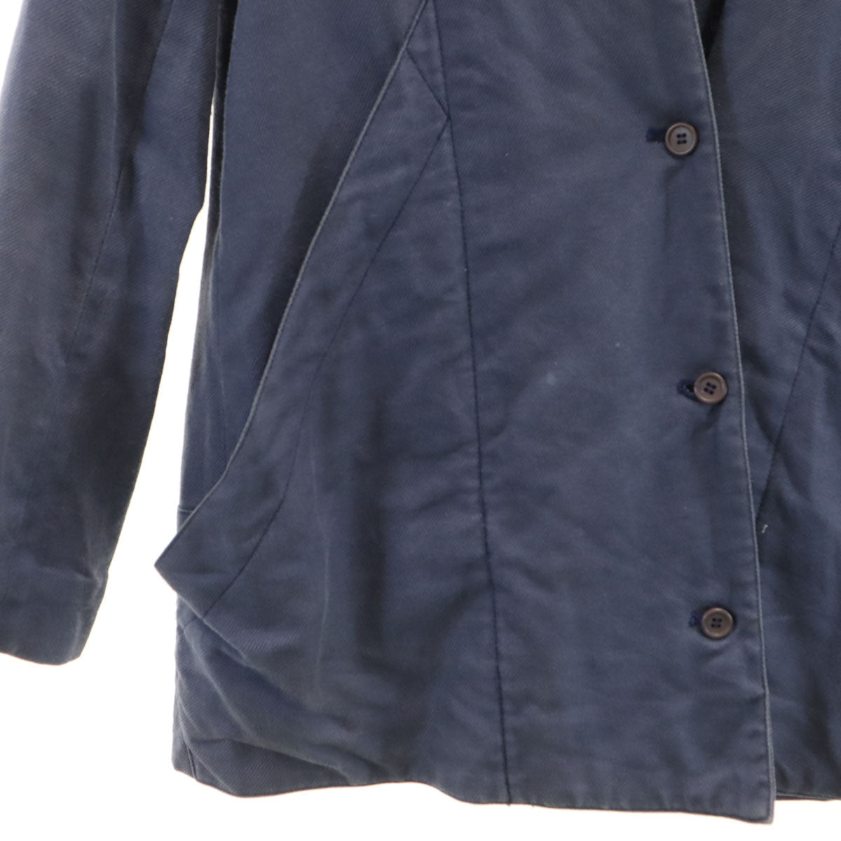 ISSEY MIYAKE 70s Vintage Linen Jacket Navy Size JP 9