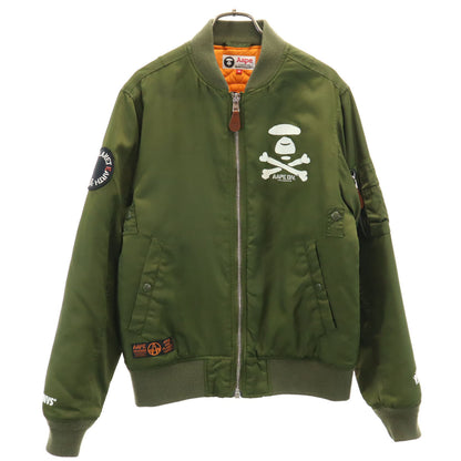 Aape BY A BATHING APE MA-1 Bomber Jacket Padded Khaki Size M