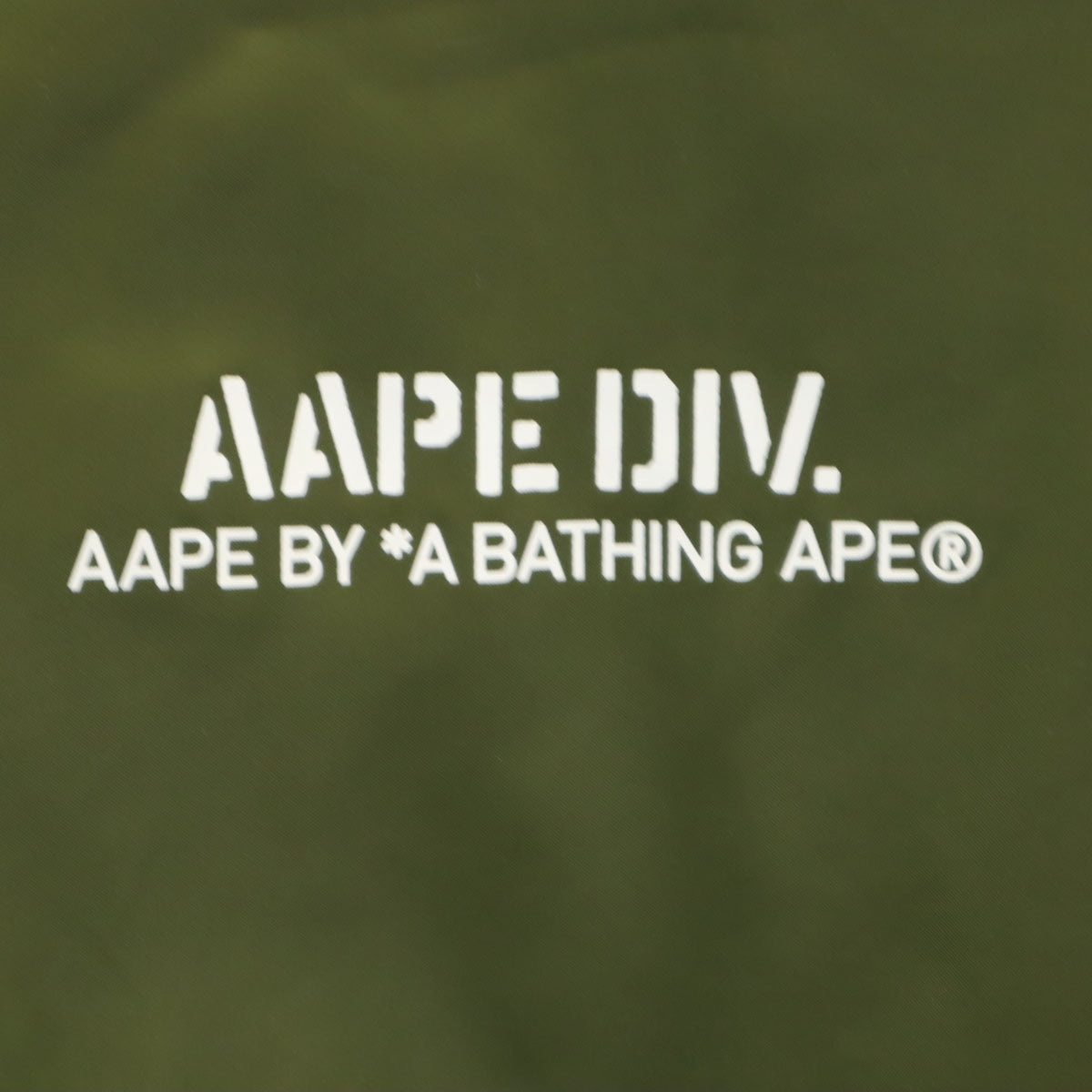 Aape BY A BATHING APE MA-1 Bomber Jacket Padded Khaki Size M