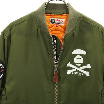 Aape BY A BATHING APE MA-1 Bomber Jacket Padded Khaki Size M