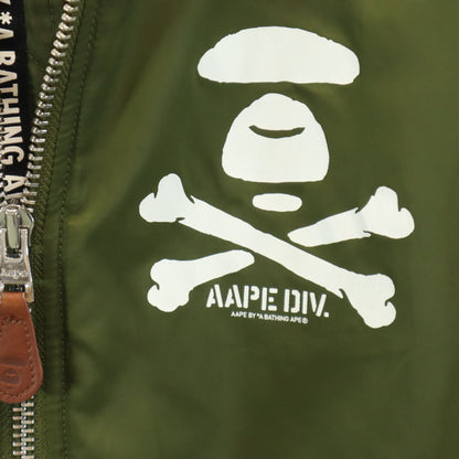 Aape BY A BATHING APE MA-1 Bomber Jacket Padded Khaki Size M