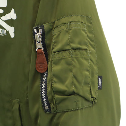 Aape BY A BATHING APE MA-1 Bomber Jacket Padded Khaki Size M