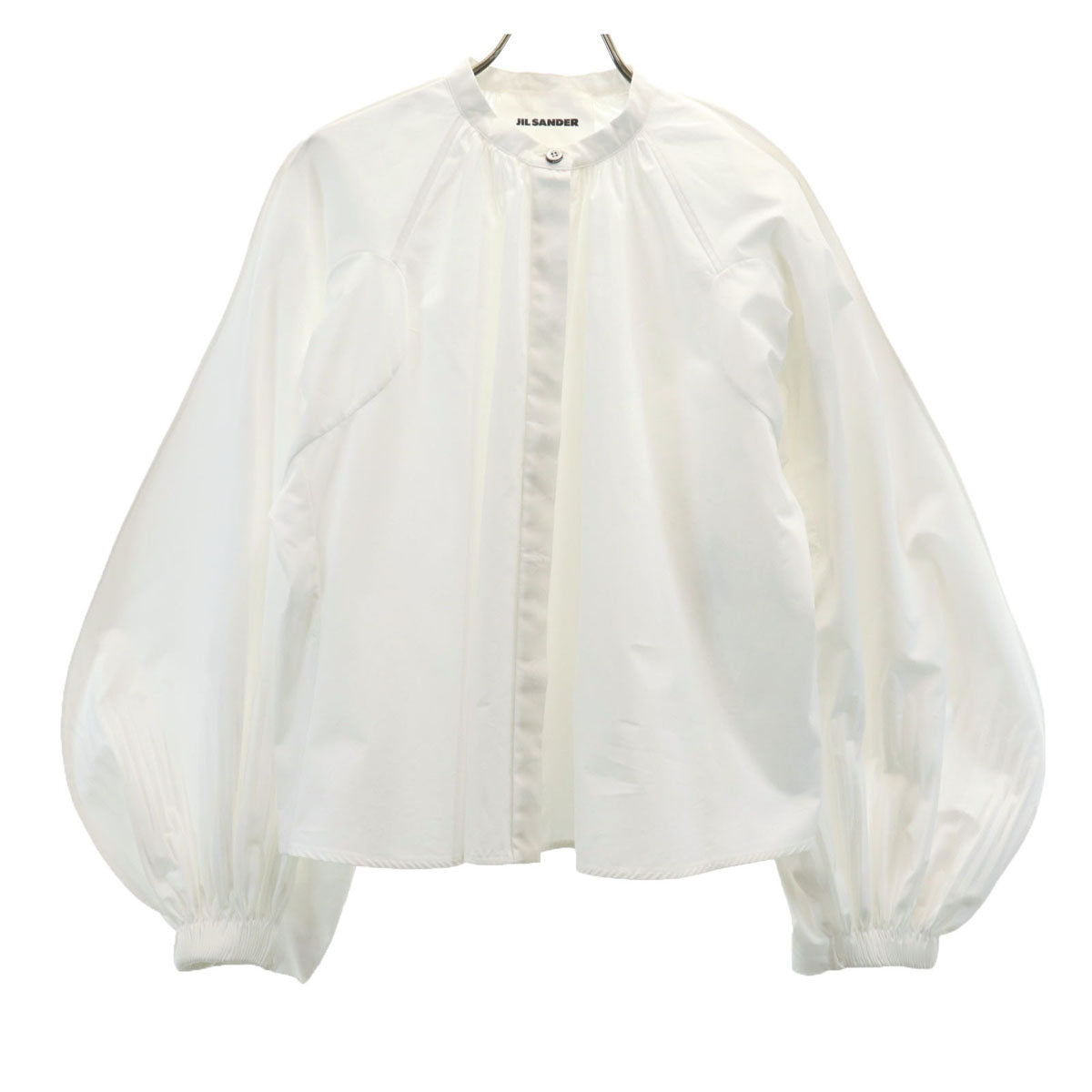 JIL SANDER Italian Long Sleeve Gathered Blouse White Size 34