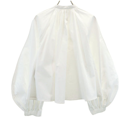 JIL SANDER Italian Long Sleeve Gathered Blouse White Size 34