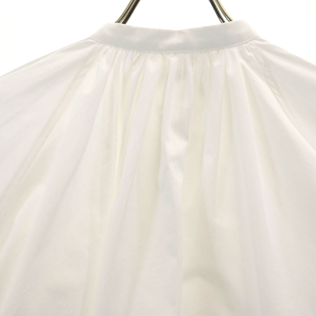 JIL SANDER Italian Long Sleeve Gathered Blouse White Size 34