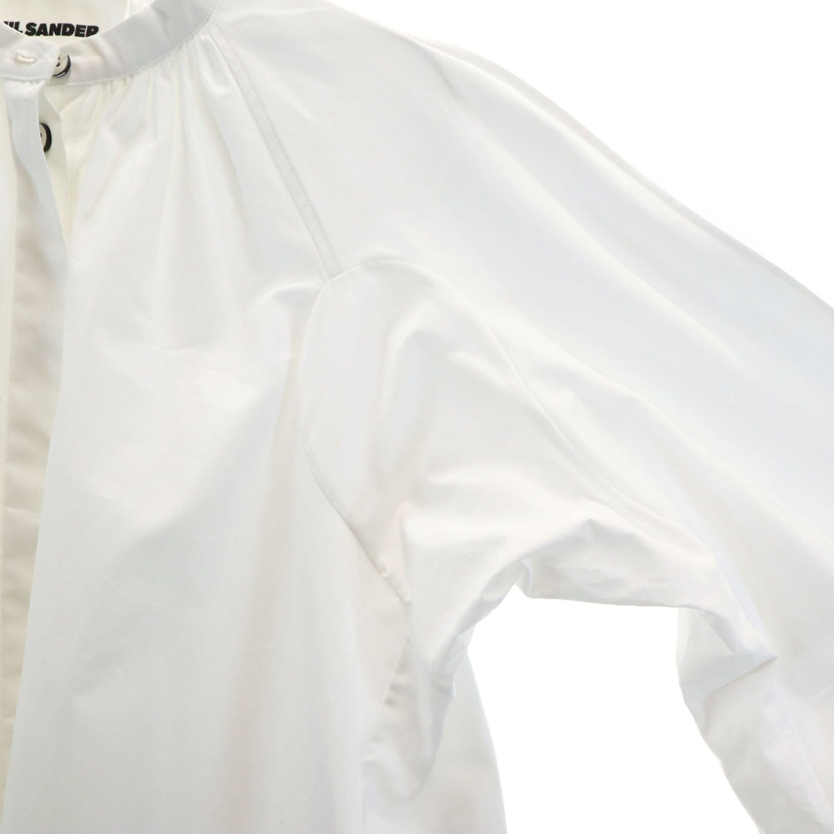 JIL SANDER Italian Long Sleeve Gathered Blouse White Size 34