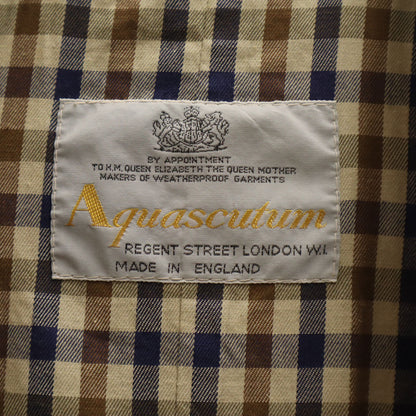 Aquascutum 80s Vintage Balmacaan Coat Beige