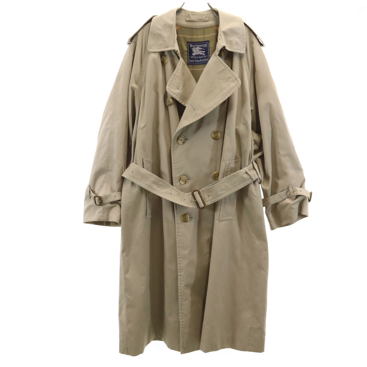 Burberrys 90s UK Made Vintage Trench Coat Beige Size 52