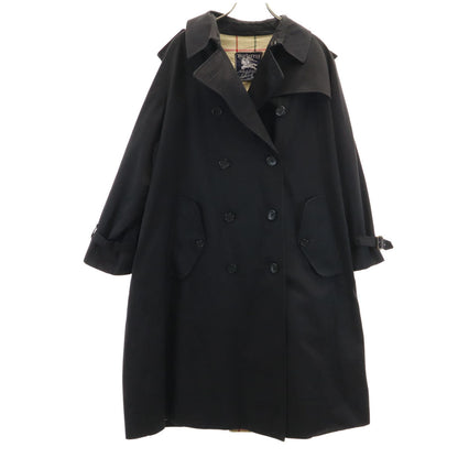Burberrys 80s Vintage Trench Coat Black Size 16