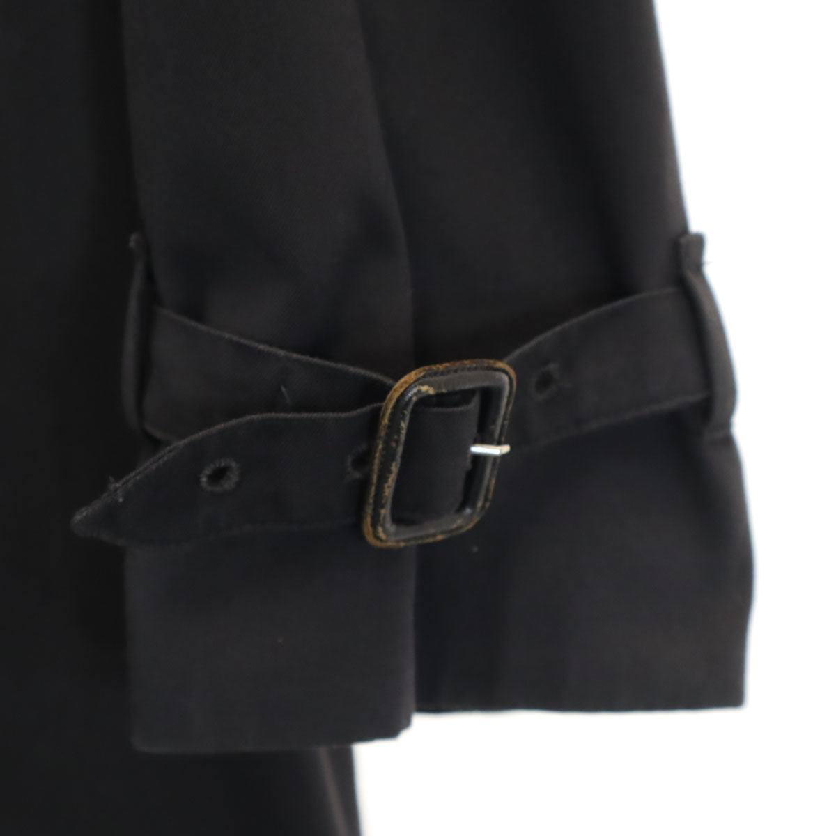 Burberrys 80s Vintage Trench Coat Black Size 16