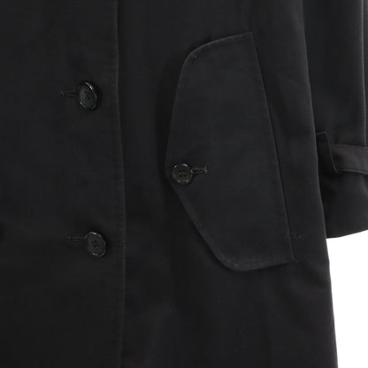 Burberrys 80s Vintage Trench Coat Black Size 16