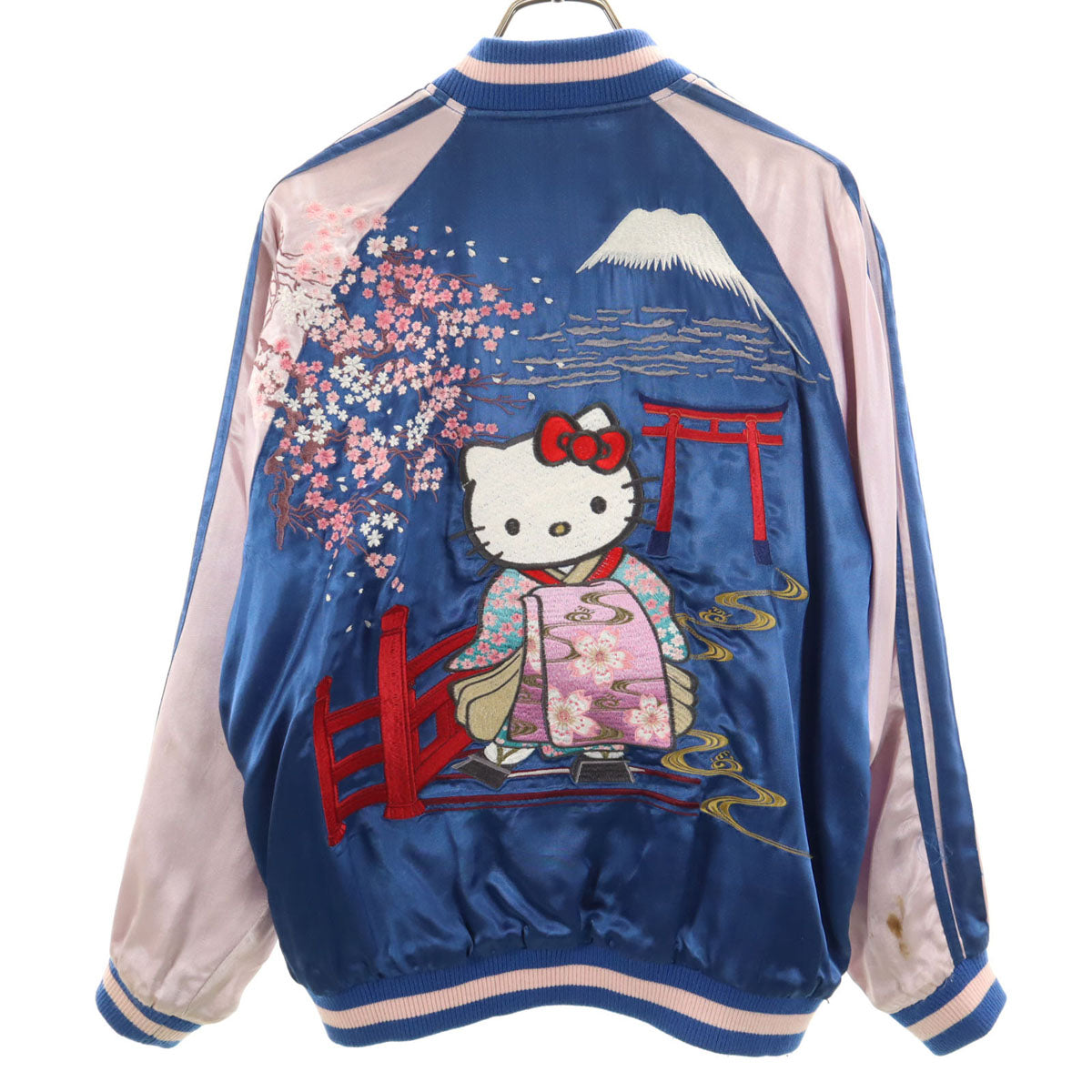 TENSTLIKE Hello Kitty Reversible Sukajan Blue Size XL
