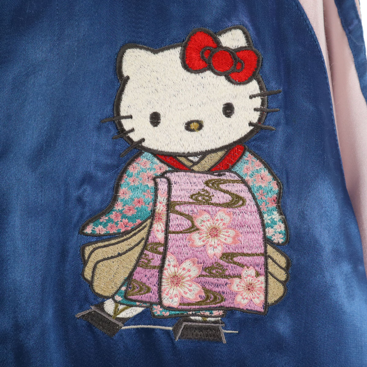 TENSTLIKE Hello Kitty Reversible Sukajan Blue Size XL