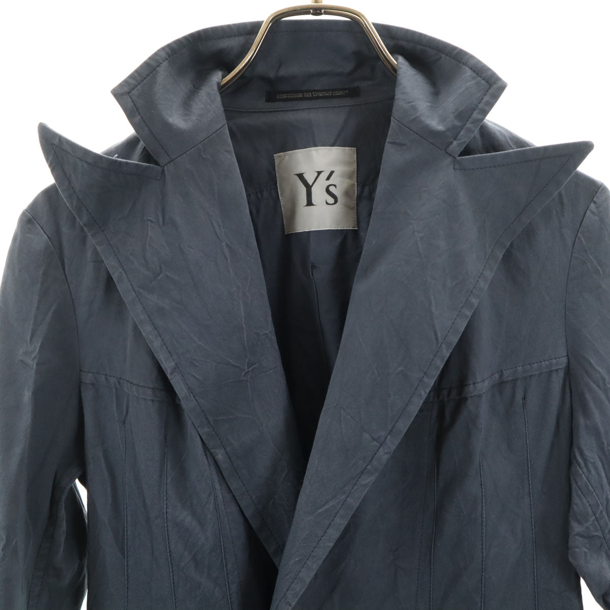 Y's 90s Vintage Japanese Made Charcoal Gray Coat